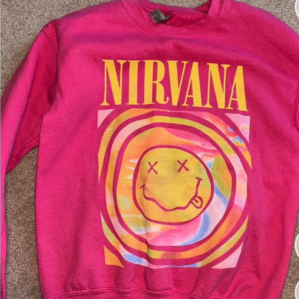 Pink Nirvana Graphic Sweatshirt